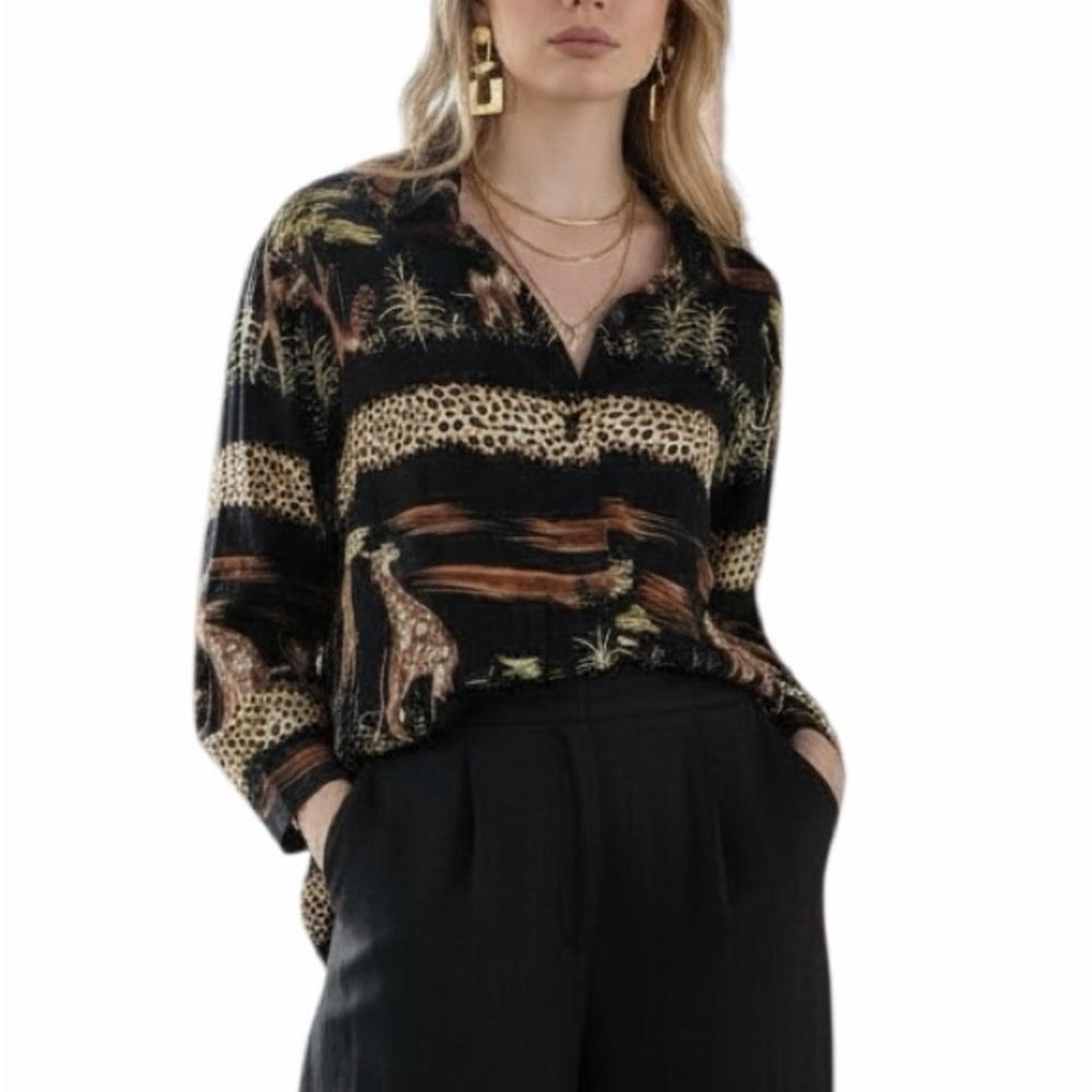 BFA Classics Vintage Safari Button Down Short 3 Quater Sleeve